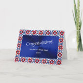 Patriottisch Patroon Felicitaties Afstuderen Kaart (Voorkant)