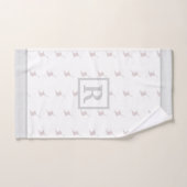 Patriottisch patroon met monogram op WIT en GRIJS Bad Handdoek (Handdoek)