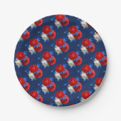 Patriottisch patroon papieren bordje (Voorkant)