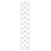 Patriottisch patroon rode witte en blauwe kreeft medium tafelloper (Voorkant)