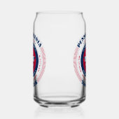 Patriottisch Pennsylvania typografie ontwerp Blikvorm Glas (Links)