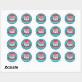 Patriottisch Pet 4 juli gevierd Ronde Sticker (Vel)