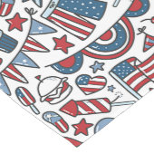 Patriottisch picknickpatroon  medium tafelloper (Hoek)