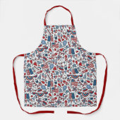 Patriottisch picknickpatroon  schort (Voorkant)