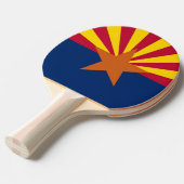 Patriottisch, pingpongpeddel met vlag van Arizona Tafeltennisbatje (Voorkant Gekanteld)