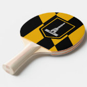 Patriottisch, pingpongpeddel met vlag van Baltimor Tafeltennisbatje (Voorkant Gekanteld)