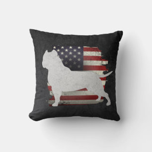 Patriottisch Pitbull Amerikaans Vlag Sierkussen