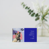 Patriottisch Pitbull-visitekaartje Visitekaartje (Staand voorkant)