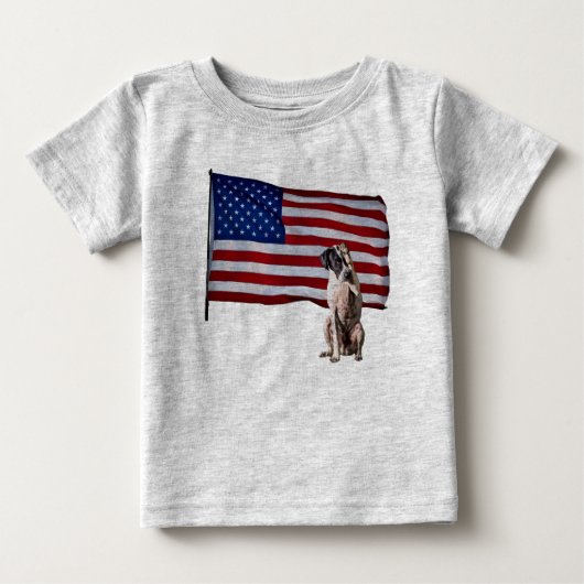 Patriottisch Pointer Baby-Shirt (Voorkant)
