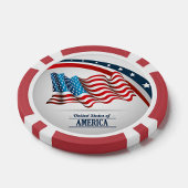 Patriottisch pokerchipontwerp met vlag van de VS Poker Chips