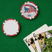 Patriottisch pokerchipontwerp met vlag van de VS Poker Chips
