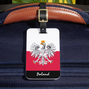 Patriottisch Polen Bagagelabels, adelaar, Poolse v Bagagelabel