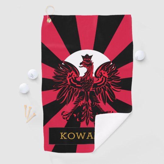 Patriottisch Polen Sport Golf Towel & Poolse vlag Golfhanddoek (Insitu)