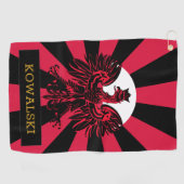 Patriottisch Polen Sport Golf Towel & Poolse vlag Golfhanddoek (Horizontaal)