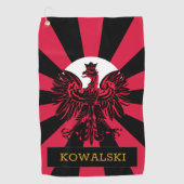 Patriottisch Polen Sport Golf Towel & Poolse vlag Golfhanddoek (Voorkant)