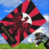 Patriottisch Polen Sport Golf Towel & Poolse vlag Golfhanddoek