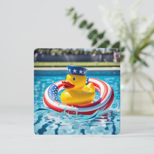 Patriottisch Pool Feest  Kaart (Staand voorkant)