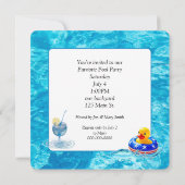 Patriottisch Pool Feest  Kaart (Achterkant)