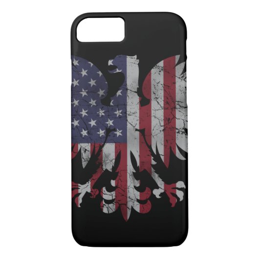 Patriottisch Pools-Amerikaanse adelschildwerelderf Case-Mate iPhone Case (Achterkant)