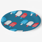 Patriottisch populatiepatroon papieren bordje (Gekanteld)