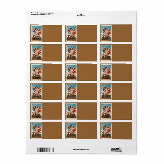 Patriottisch Poster Adres Etiket (Full Sheet)