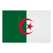 Patriottisch poster met Algerijnse vlag (Voorkant)
