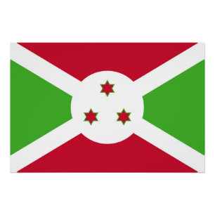 Patriottisch poster met Burundese vlag