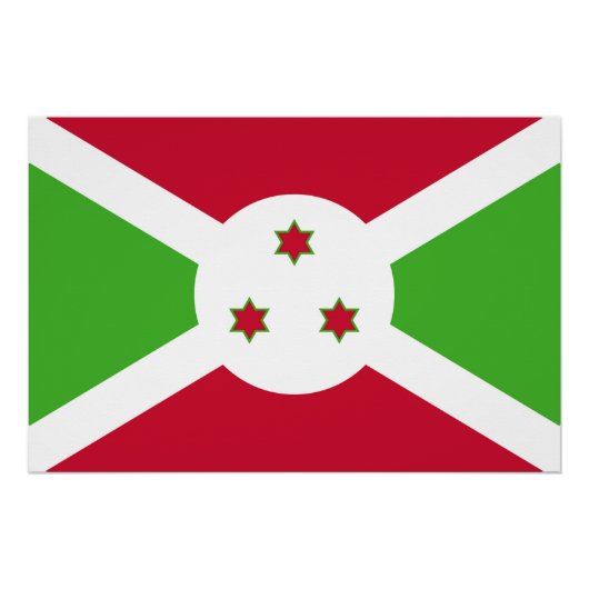 Patriottisch poster met Burundese vlag (Voorkant)