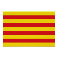 Patriottisch poster met Catalaanse vlag