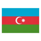 Patriottisch poster met de vlag van Azerbeidzjan (Voorkant)