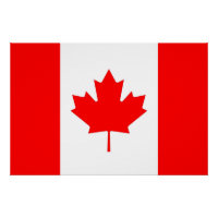 Patriottisch poster met de vlag van Canada