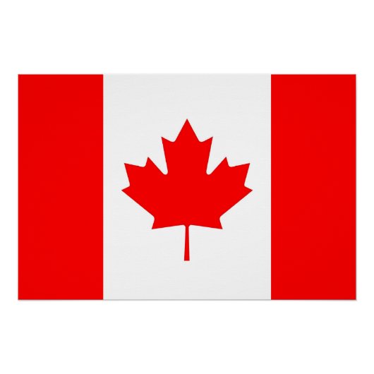 Patriottisch poster met de vlag van Canada (Voorkant)