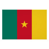 Patriottisch poster met de vlag van Kameroen (Voorkant)