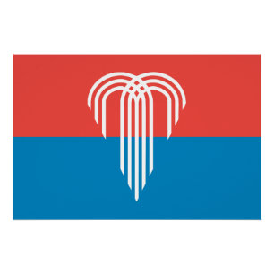 Patriottisch poster met de vlag van Kansas City