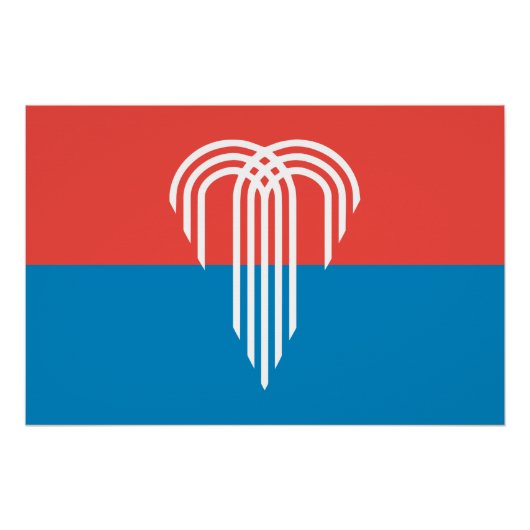 Patriottisch poster met de vlag van Kansas City (Voorkant)