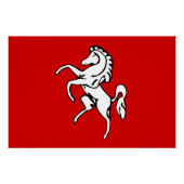 Patriottisch poster met de vlag van Kent, Engeland (Voorkant)