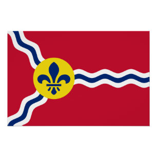 Patriottisch poster met de vlag van St. Louis, Ver