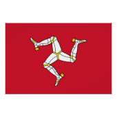 Patriottisch poster met het eiland Man Vlag, VK (Voorkant)