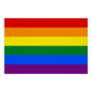 Patriottisch poster met LGBT-vlag