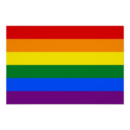Patriottisch poster met LGBT-vlag (Voorkant)