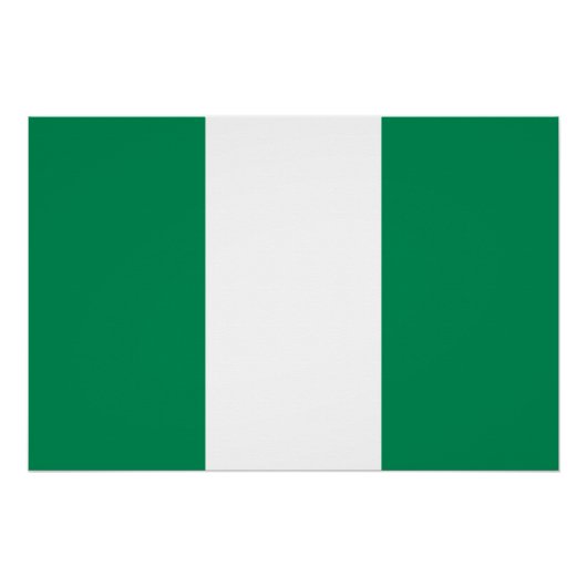 Patriottisch poster met Nigeriaanse vlag (Voorkant)