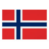 Patriottisch poster met Noorse vlag (Voorkant)