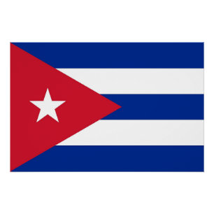 Patriottisch poster met vlag Cuba