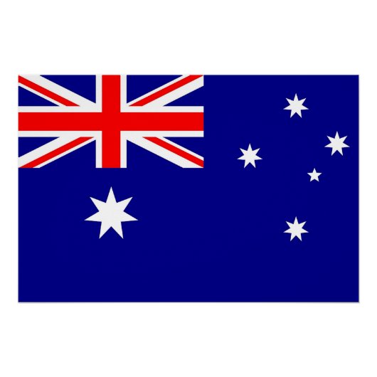 Patriottisch poster met vlag van Australië (Voorkant)
