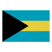 Patriottisch poster met vlag van Bahama's (Voorkant)