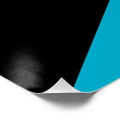 Patriottisch poster met vlag van Bahama's (Hoek)