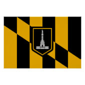 Patriottisch poster met vlag van Baltimore (Voorkant)