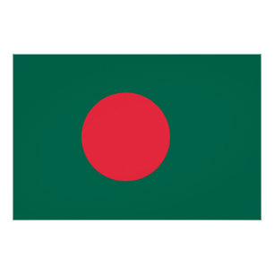Patriottisch poster met vlag van Bangladesh