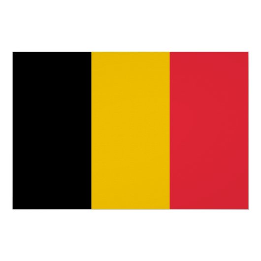 Patriottisch poster met vlag van België (Voorkant)