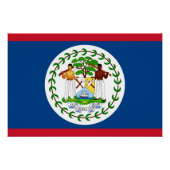 Patriottisch poster met vlag van Belize (Voorkant)